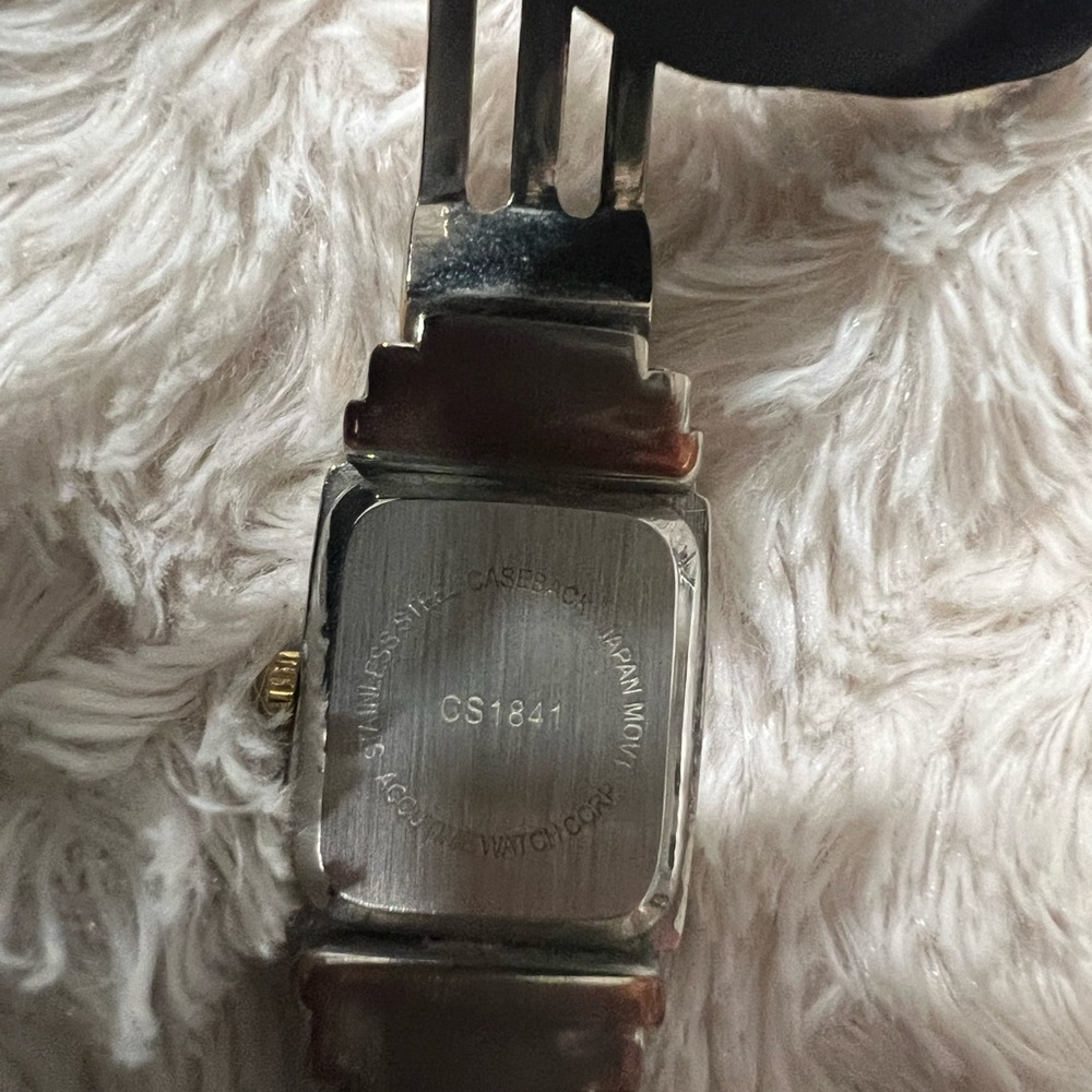 Silver And Gold Rectangular Watch - image 3